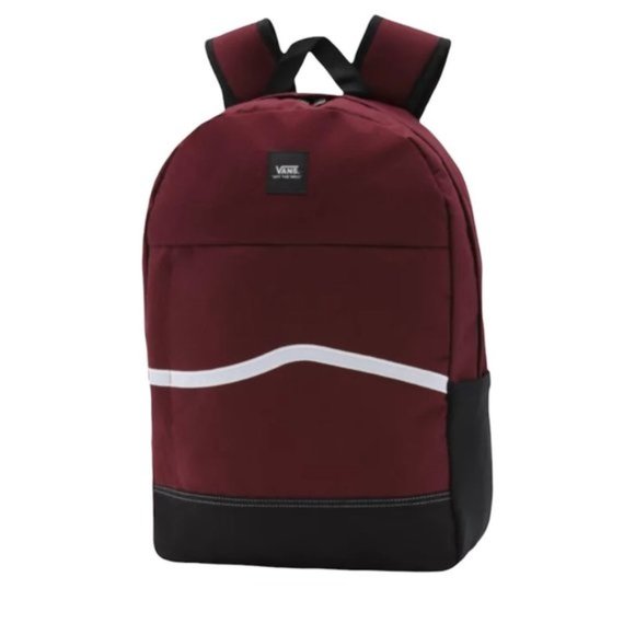 🎒SCHOOL SALE🎒VANS Construct Port Royal Backpack Red Black Laptop VN0A5FHW4QU - Picture 1 of 5